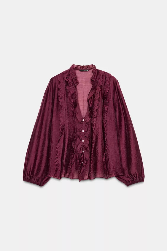 RUFFLED BLOUSE | Zara US
