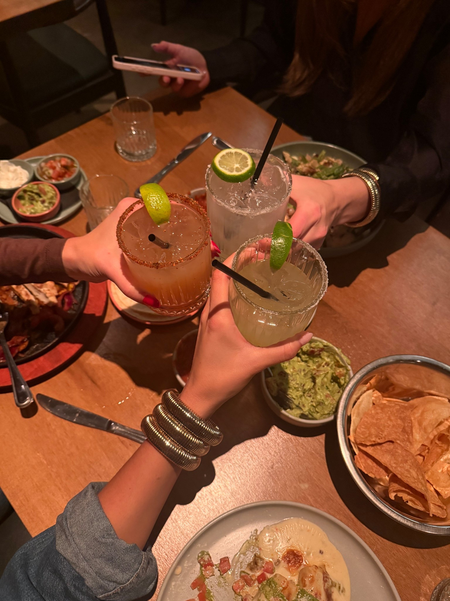 Aubrey and I both wearing these bracelets! 