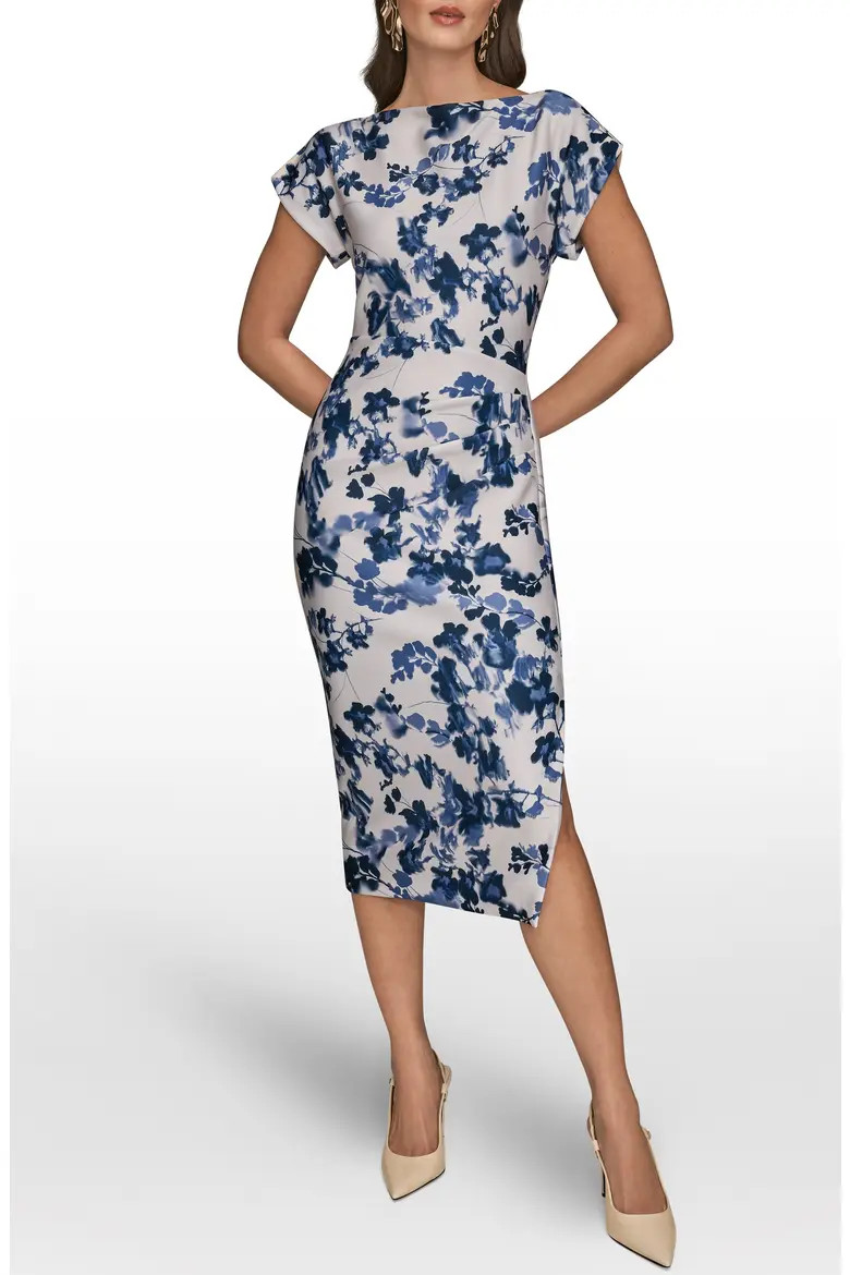 Floral Sheath Midi Dress (Women) | Nordstrom | Nordstrom