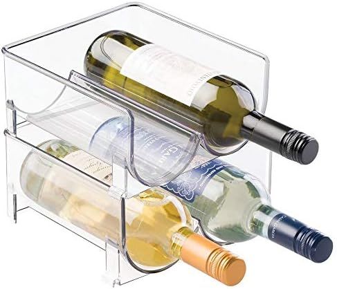 mDesign Plastic Free-Standing Wine Rack Storage Organizer for Kitchen Countertops, Table Top, Pan... | Amazon (US)