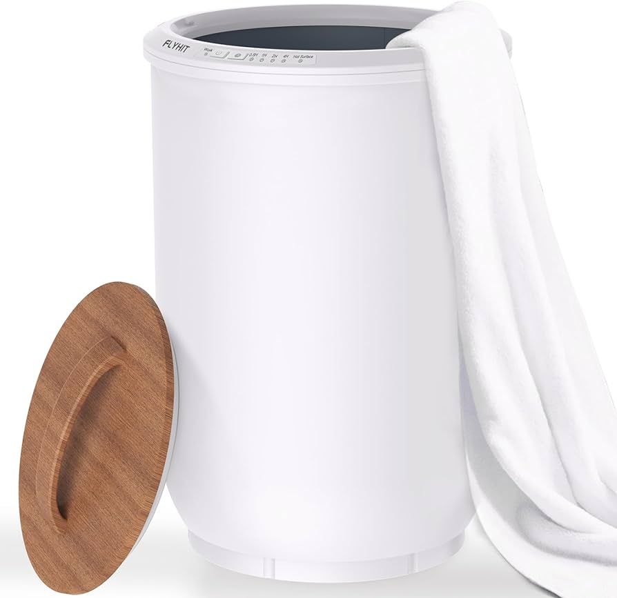 FLYHIT Luxury Towel Warmers for Bathroom - Wooden Lid, Large Towel Warmer Bucket, Auto Shut Off, ... | Amazon (US)