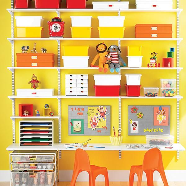 White Elfa Kid's Workstation | The Container Store