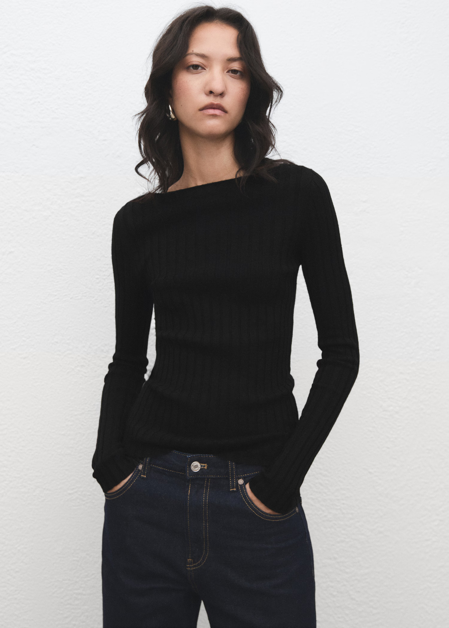 Boat neck ribbed sweater | Mango (US/MX/AU)