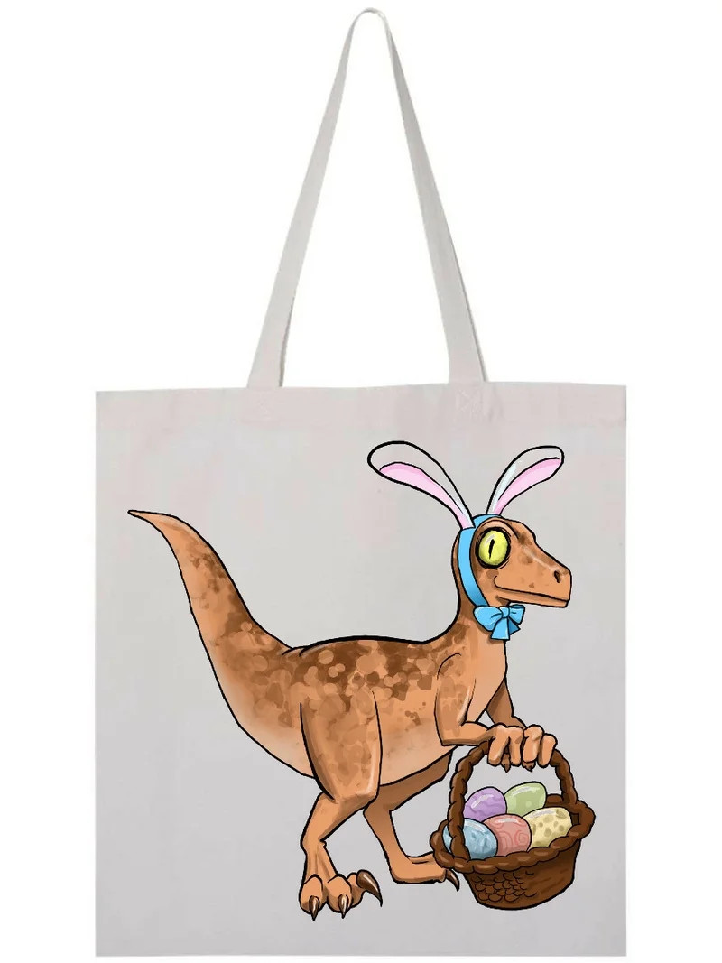 Inktastic Easter Velociraptor with Bunny Ears Tote Bag | Walmart (US)