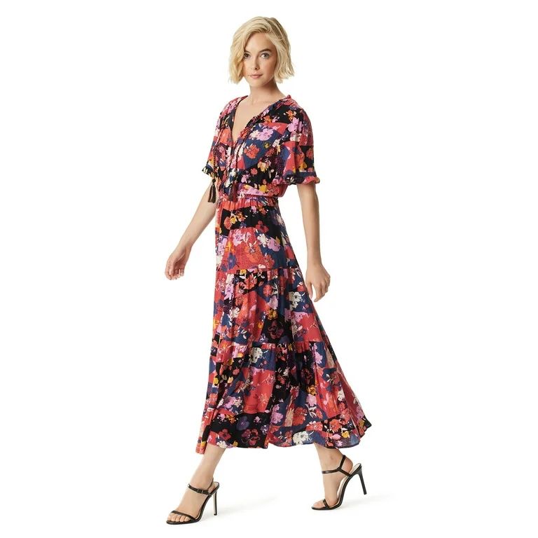 Jessica Simpson Women's and Women's Plus Phoebe Maxi Dress | Walmart (US)