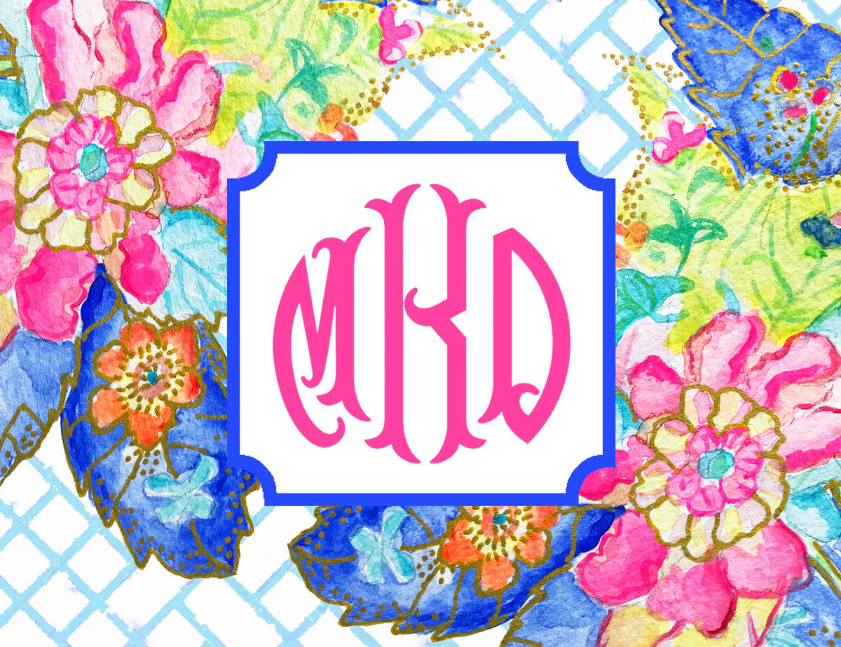 Tobacco Garden Personalized Folded Note Cards | Taylor Beach Design