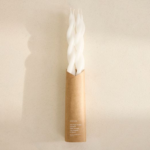 Signature Wax Twist Taper Candles (Set of 4) | West Elm (US)