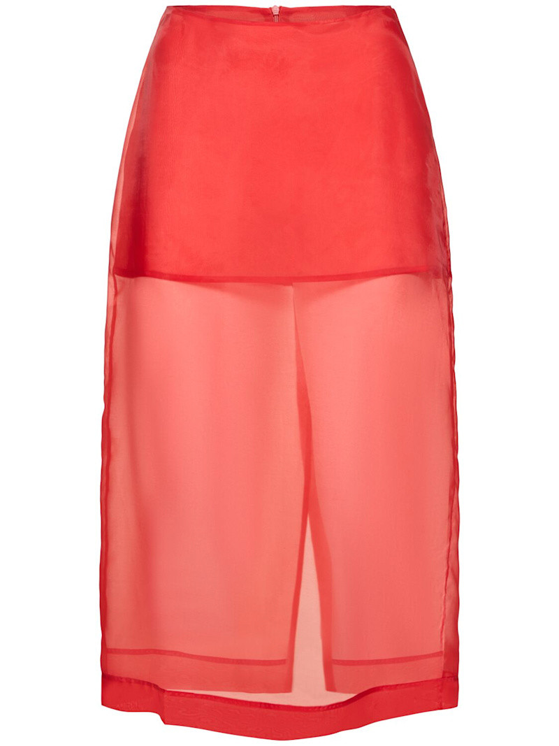 Peri sheer silk blend midi skirt | Luisaviaroma