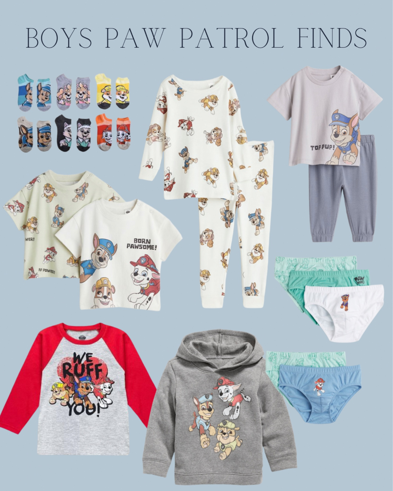 Paw Patrol Boys Clothing Finds 💙


Baby boy outfits - toddler boy paw patrol clothing - paw patrol gift - matching brother outfits - pajamas - pjs - pyjamas- paw patrol potty training - valentines sweater - affordable boys clothing - kids style - children’s fashion

#LTKbump #LTKkids #LTKbaby