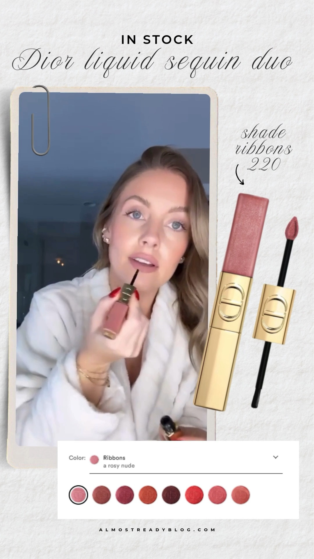 I found viral Dior lip duo in shade Ribbons 220 in stock @Ulta.

My current fave lip combo:
Lip liner: Medium
Dior gloss: 220


#LTKBeauty