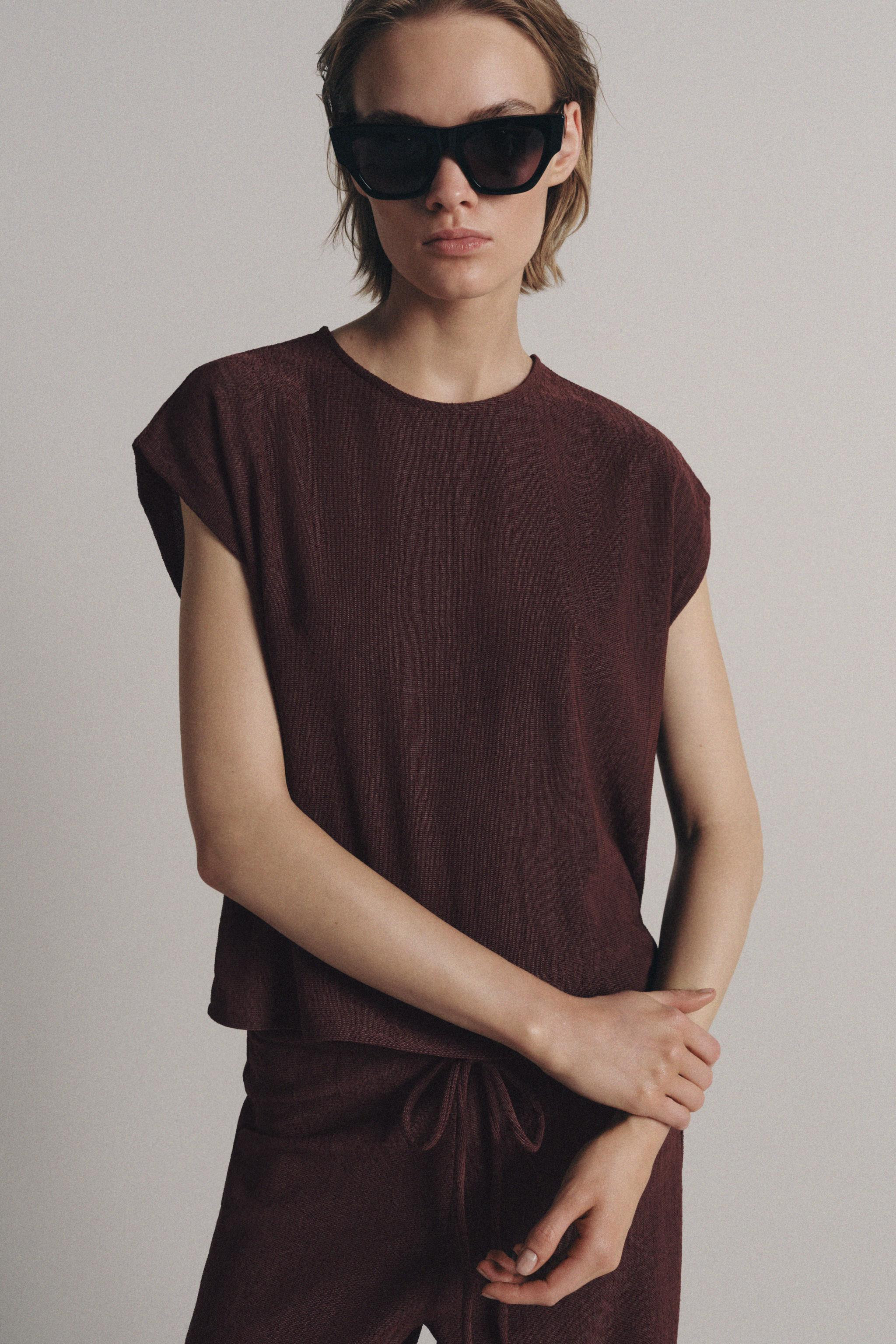RUSTIC SLEEVELESS TOP | Zara UK