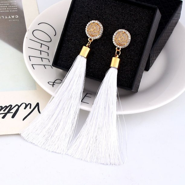 Tassel Earrings Women Long Bohemian Earrings Jewelry Boho Hook Drop Dangle Alloy Resin Ear Pendan... | Walmart (US)