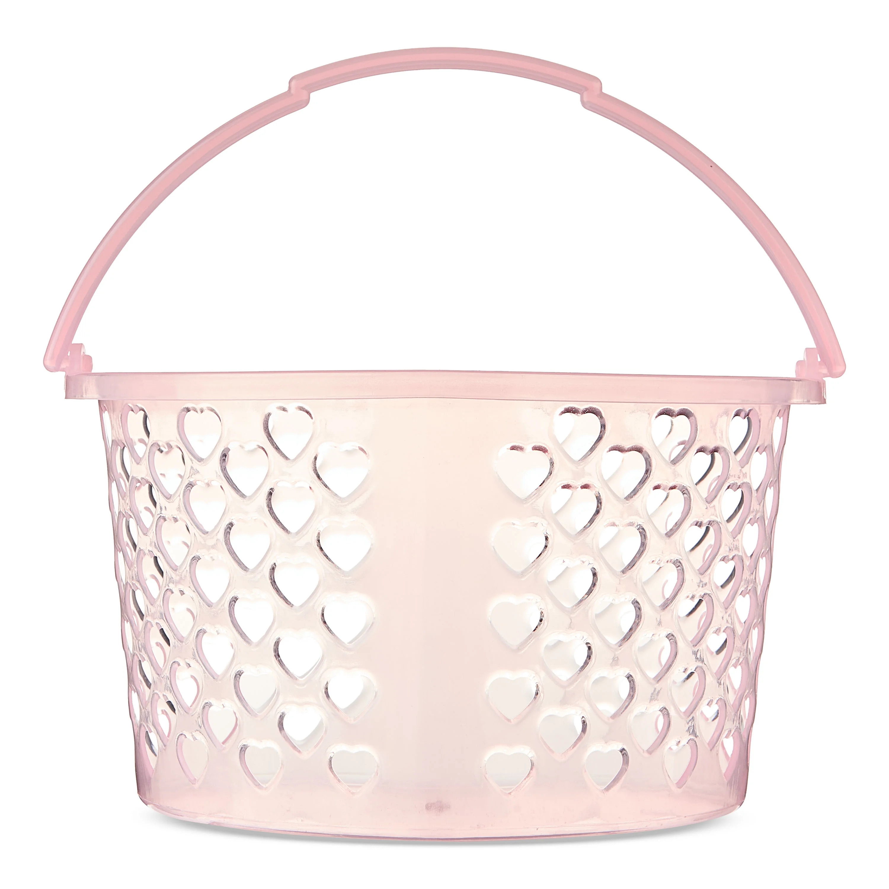 Plastic Heart-Shaped Basket, Light Pink, 8" x 5", Valentine's Day by Way To Celebrate | Walmart (US)