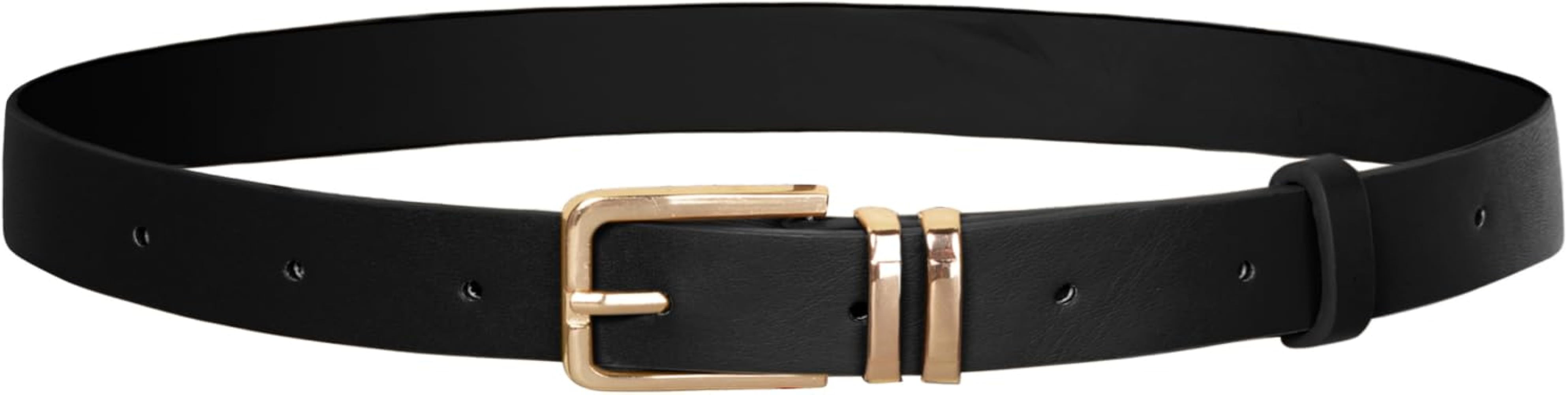 GRACE KARIN Women Leather Belt for Dresses Jeans Pants Waist Belt with Gold Buckle Medium PU Leat... | Amazon (US)