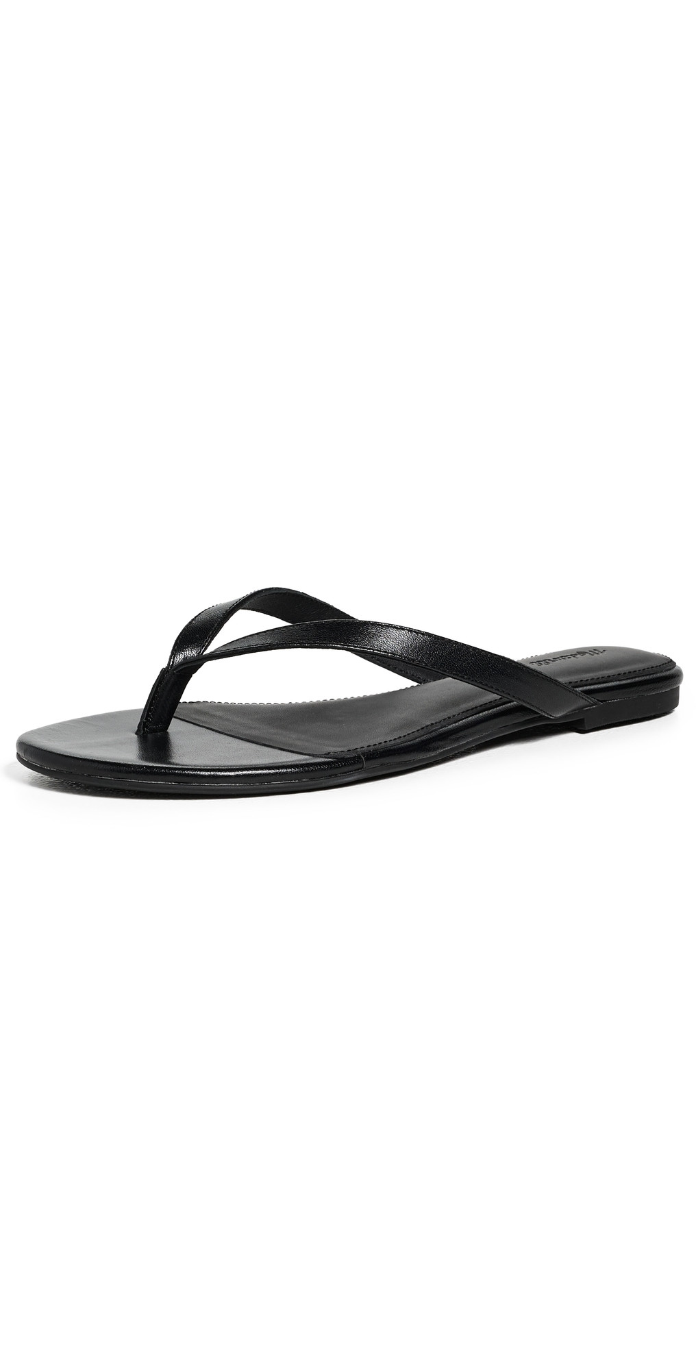 Madewell The Iggy Thong Sandal in Leather True Black 9.5 | Shopbop