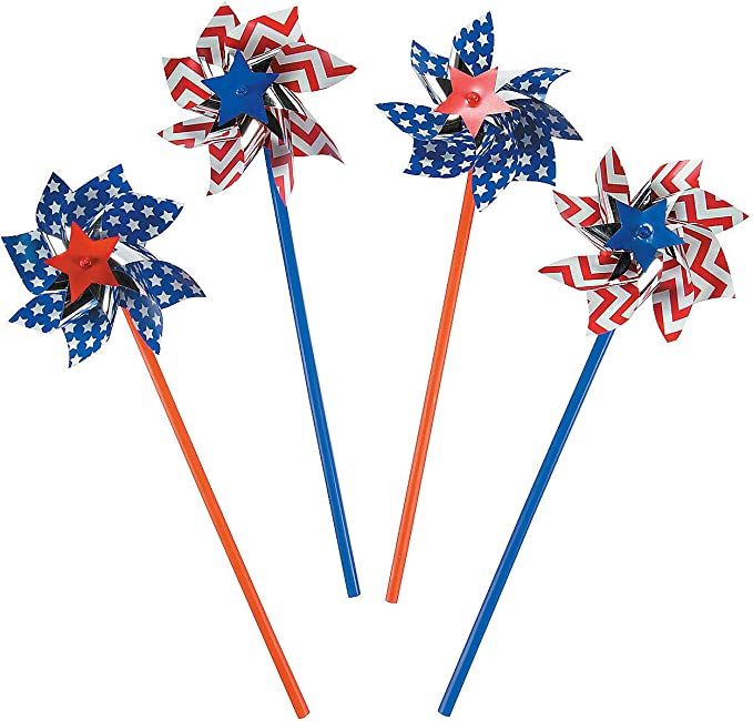 American Flag Patriotic Pinwheels (36 per Order) Fourth of July Party - Patriotic Party Decoratio... | Amazon (US)