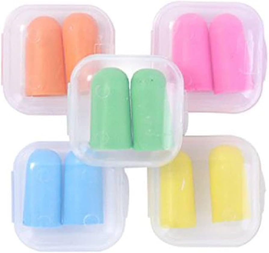 5 Pairs Soft Foam Hearing Protection Earplugs with Case | Amazon (US)