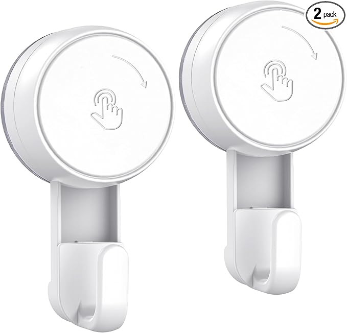 LUXEAR Suction Hooks Powerful Vacuum Suction Shower Hook- Heavy Duty Hangers Waterproof Wall Hook... | Amazon (US)