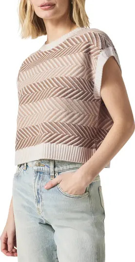 Mary Kate Chevron Stripe Short Sleeve Sweater | Nordstrom Rack