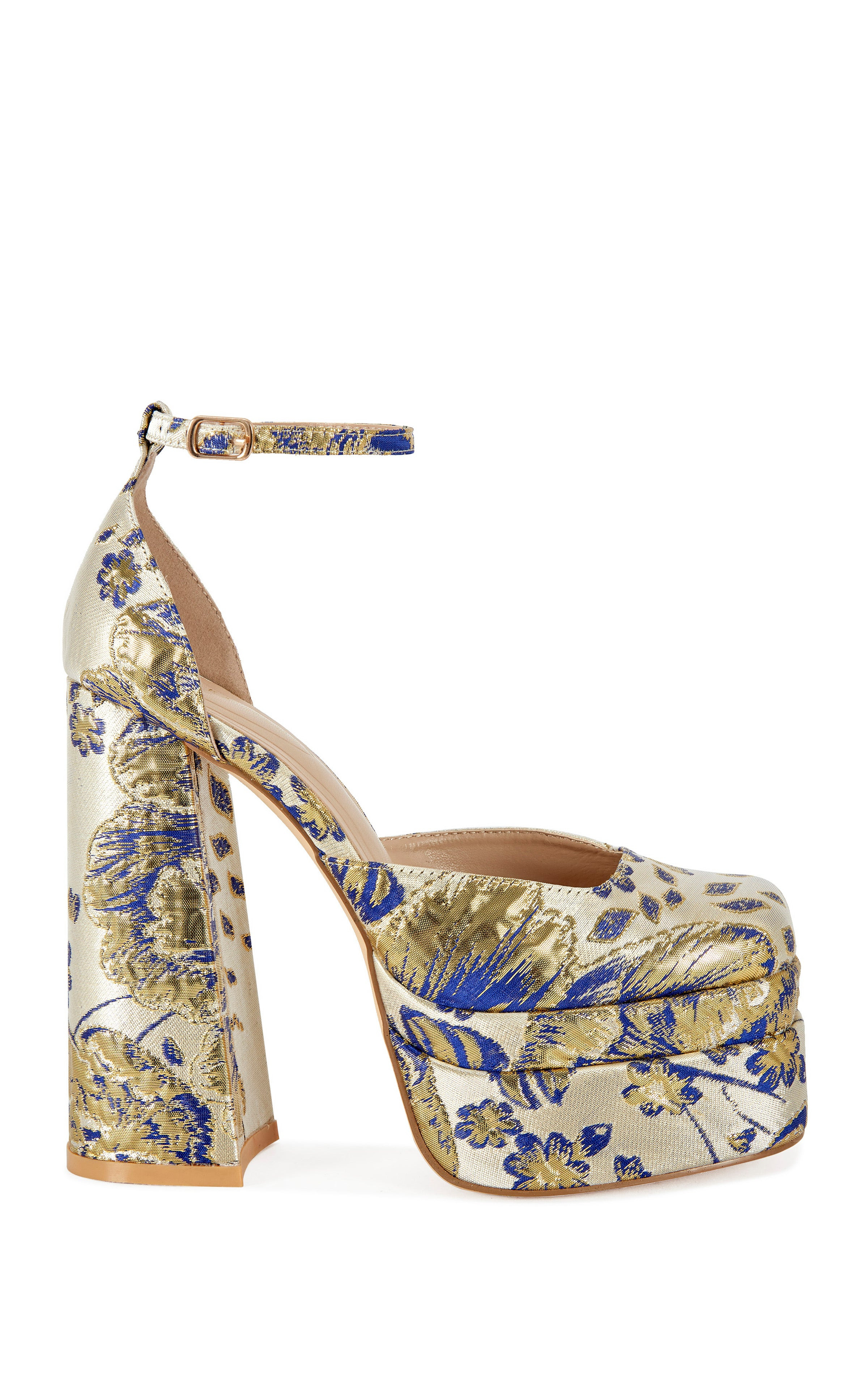 ZIPPHORA-GOLD PLATFORM MARYJANE PUMP | Azalea Wang
