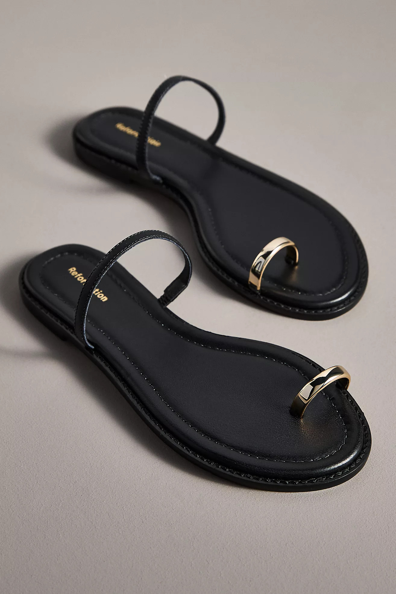 Reformation Cassandra Toe-Ring Flat Sandals | Anthropologie (US)