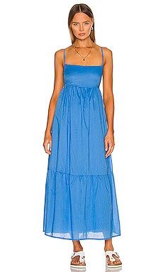 FAITHFULL THE BRAND Katya Maxi Dress in Plain Mediterranean Blue from Revolve.com | Revolve Clothing (Global)