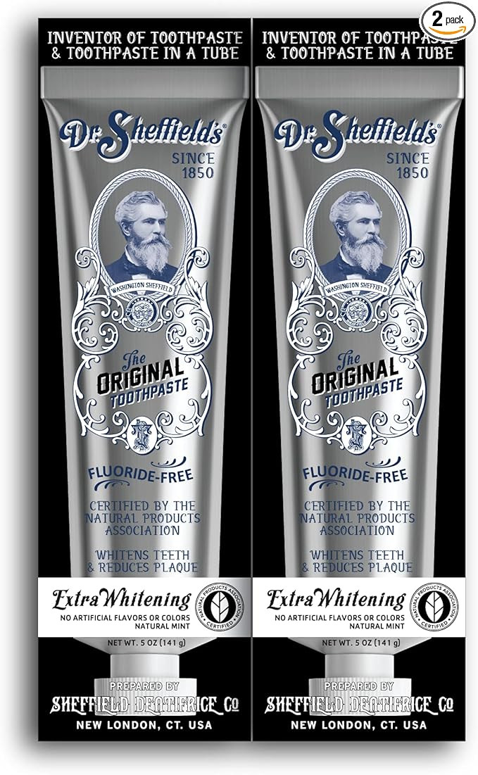 Dr. Sheffield’s Certified Natural Toothpaste (Extra-Whitening) - Great Tasting, Fluoride Free T... | Amazon (US)