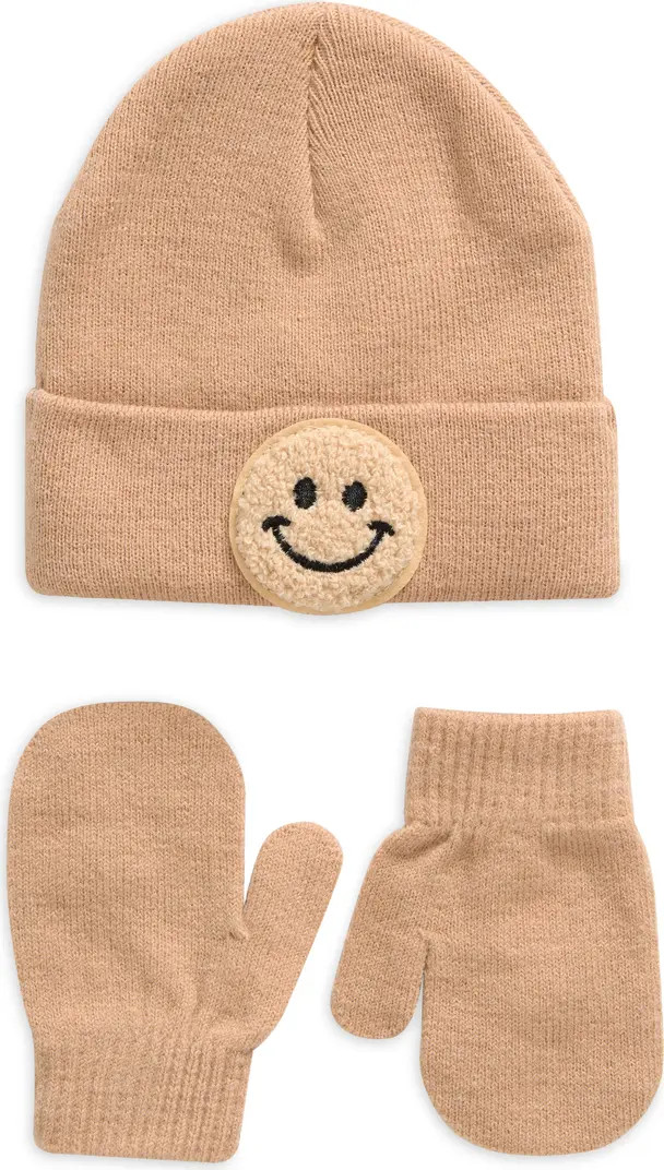 Capelli New York Kids' Smiley Face Beanie & Mittens Set | Nordstrom | Nordstrom