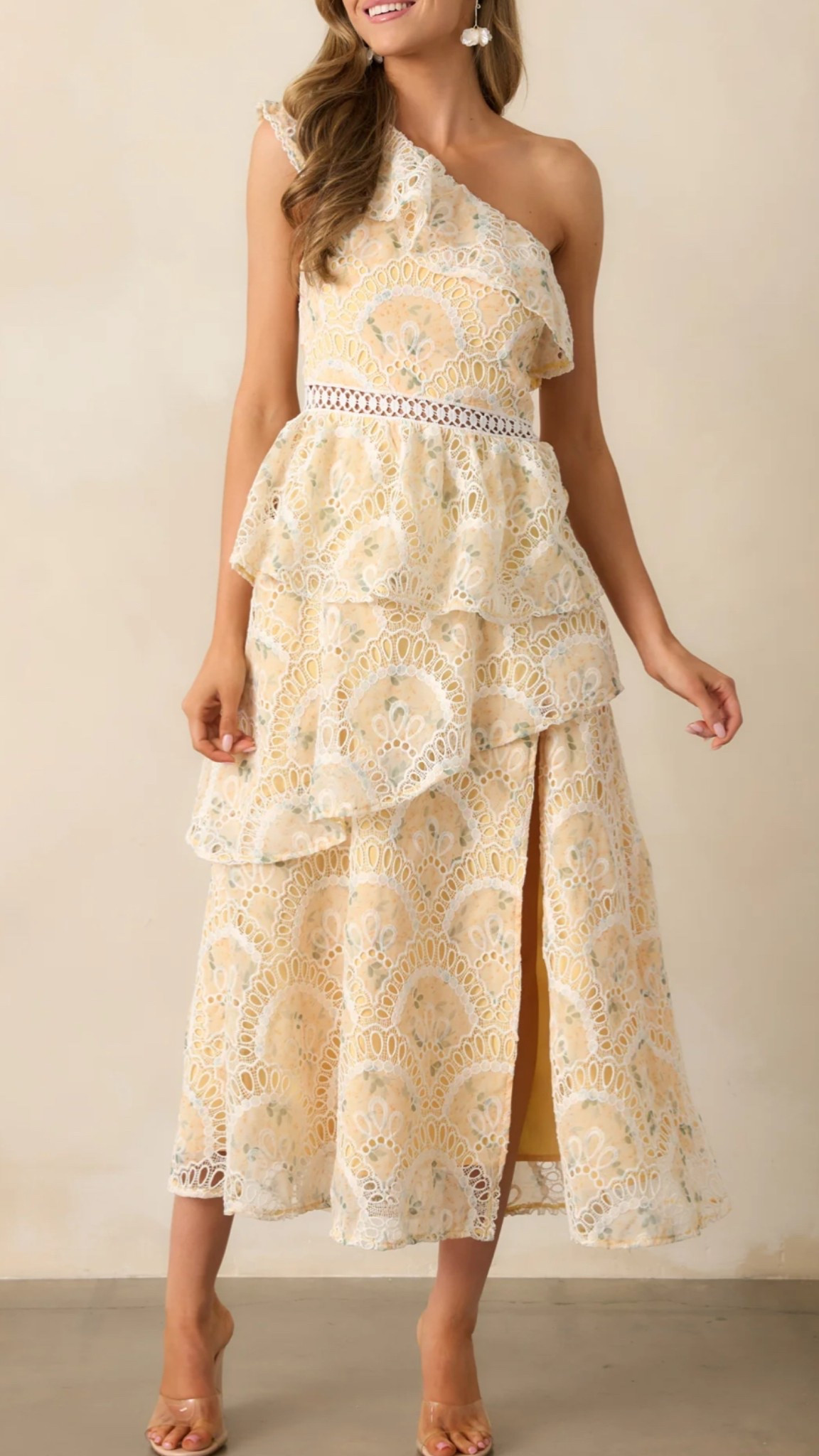 VINEYARD STROLL YELLOW FLORAL EMBROIDERED ONE SHOULDER MIDI DRESS from Reddress!

#LTKStyleTip #LTKSpringSale #LTKBeauty