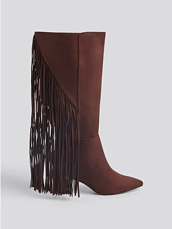 Luaralyn Wide Calf Fringe Western Boots - Fashion To Figure | Fashion To Figure