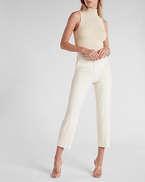 Super High Waisted Cropped Supersoft Twill Pant | Express