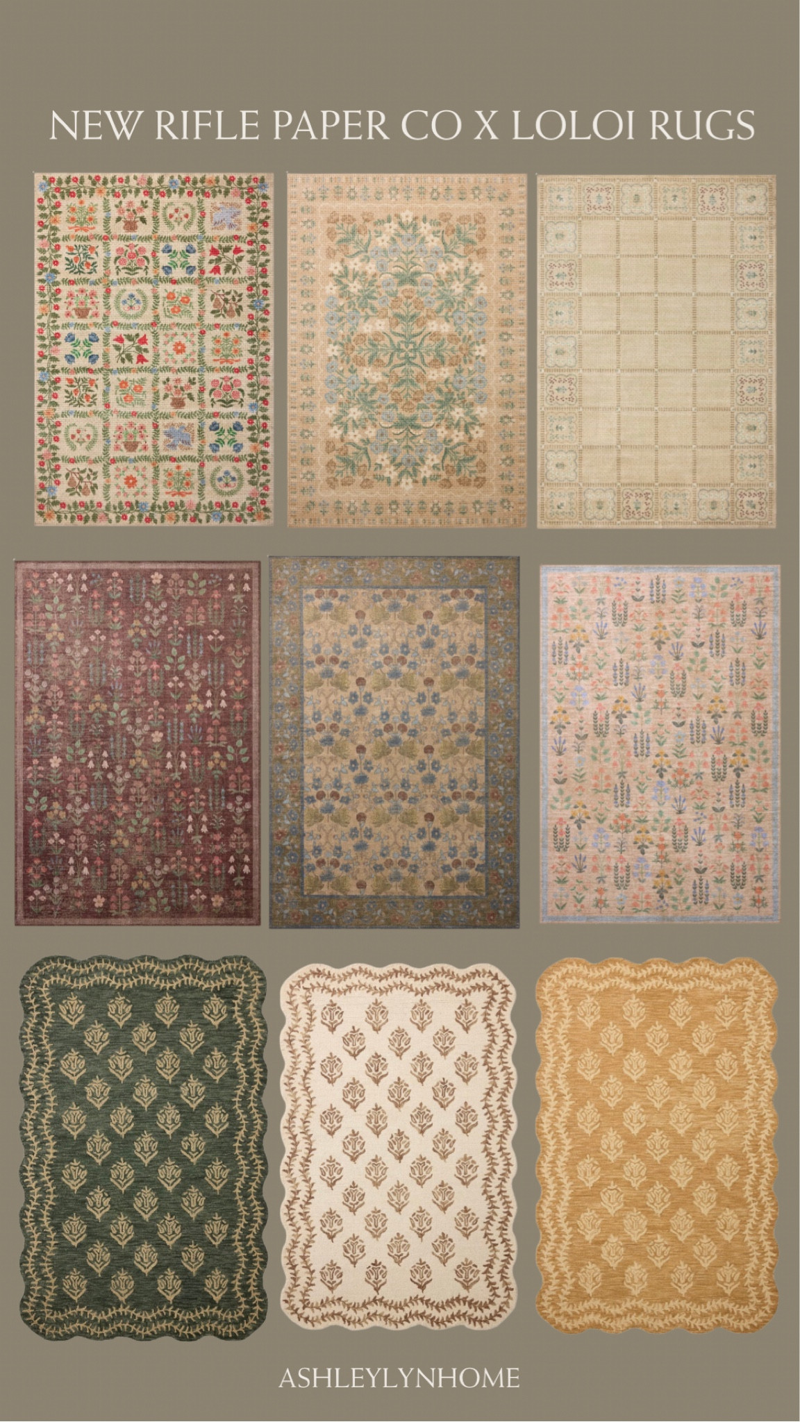 A little roundup of the newest Rifle Paper Co x Loloi rugs I’m loving. Each one brings that mix of pattern, warmth, and lived-in charm. 

#LTKHome