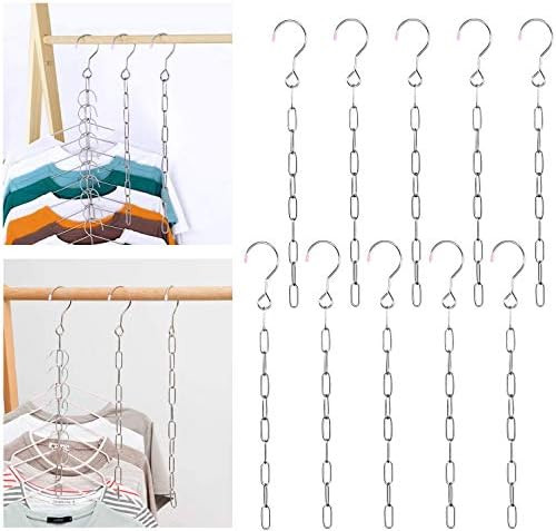10 Pack Closet Organizer Clothes Hangers Space Saving for Dorm Room Closet Organizers and Storage... | Amazon (US)