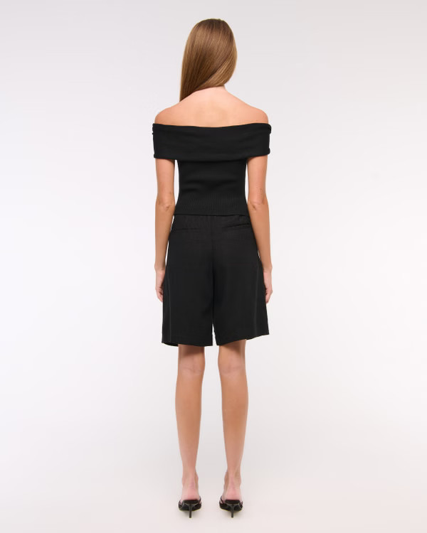 Hardware Off-The-Shoulder Sweater Top | Abercrombie & Fitch (US)