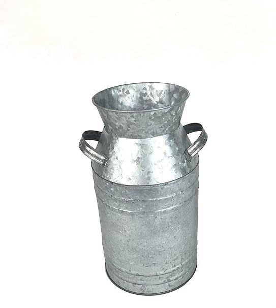 Craft Outlet Inc 11.5" Galvanized Tin Milk Can | Amazon (US)