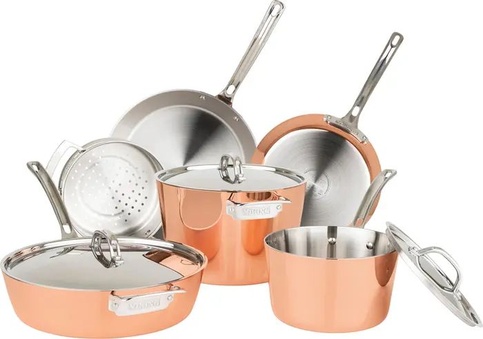 Contemporary 4-Ply Copper Clad 9-Piece Cookware Set | Nordstrom