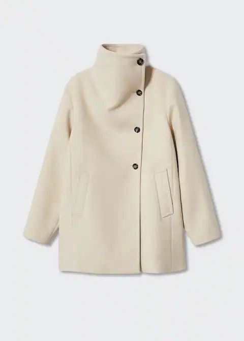 Wide lapel coat | MANGO (UK)