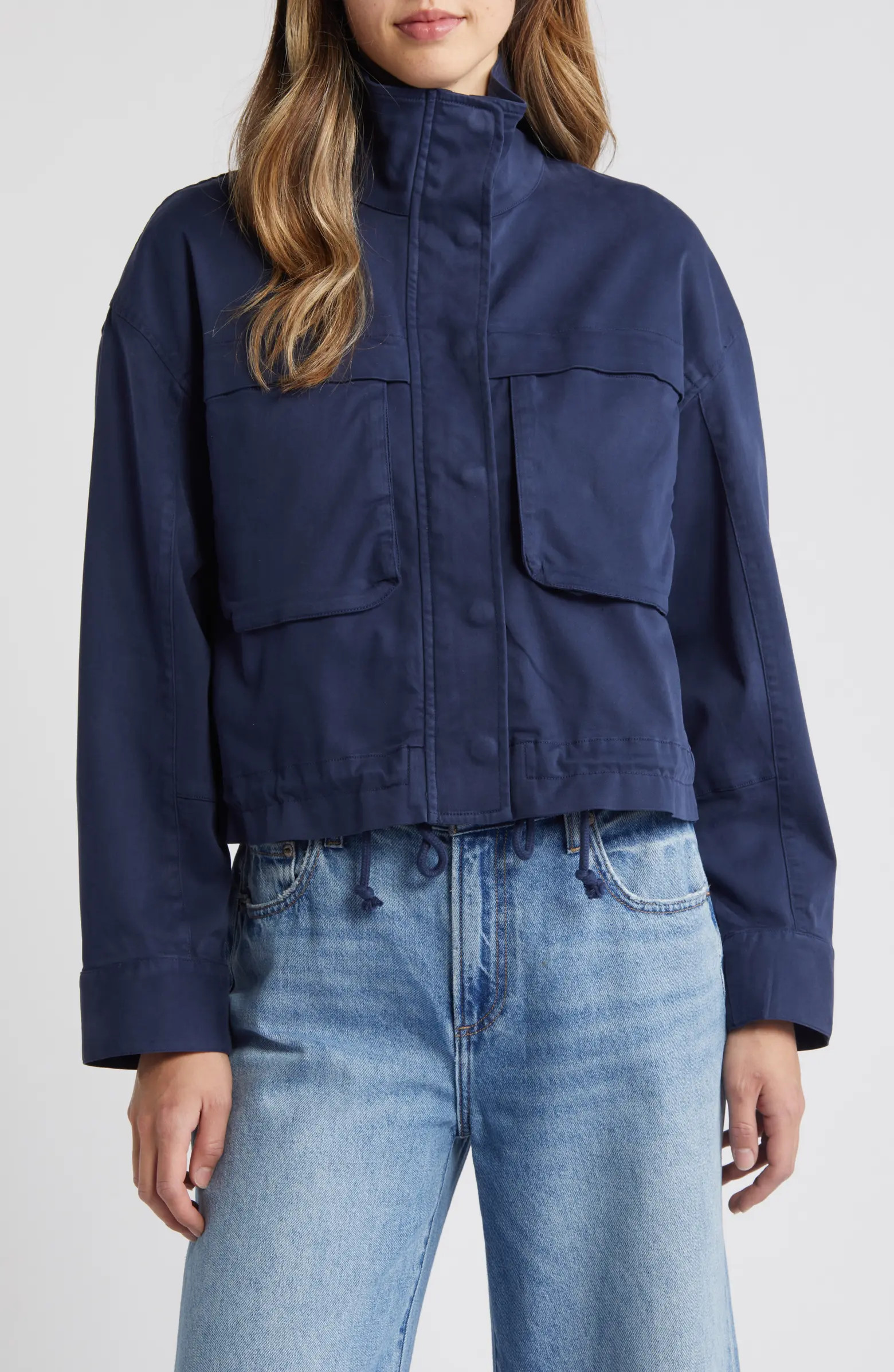 Caslon® Crop Utility Jacket | Nordstrom | Nordstrom