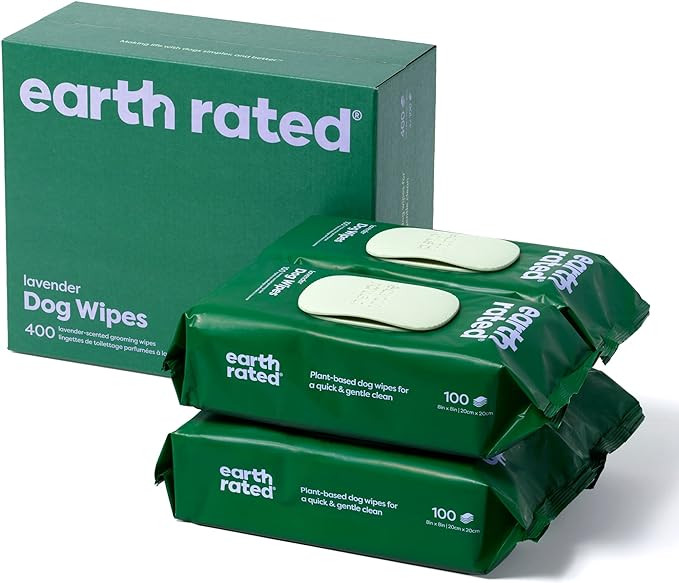 (Packaging May Vary) Earth Rated Dog Wipes, Thick Plant Based Grooming Wipes For Easy Use on Paws... | Amazon (US)