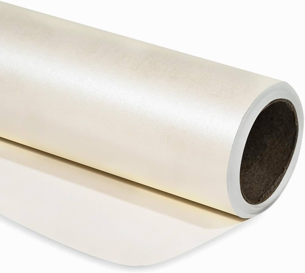 RUSPEPA Off White Matte Wrapping Paper - Solid Color Pearly - Lustre Paper, Off White Perfect for... | Amazon (US)