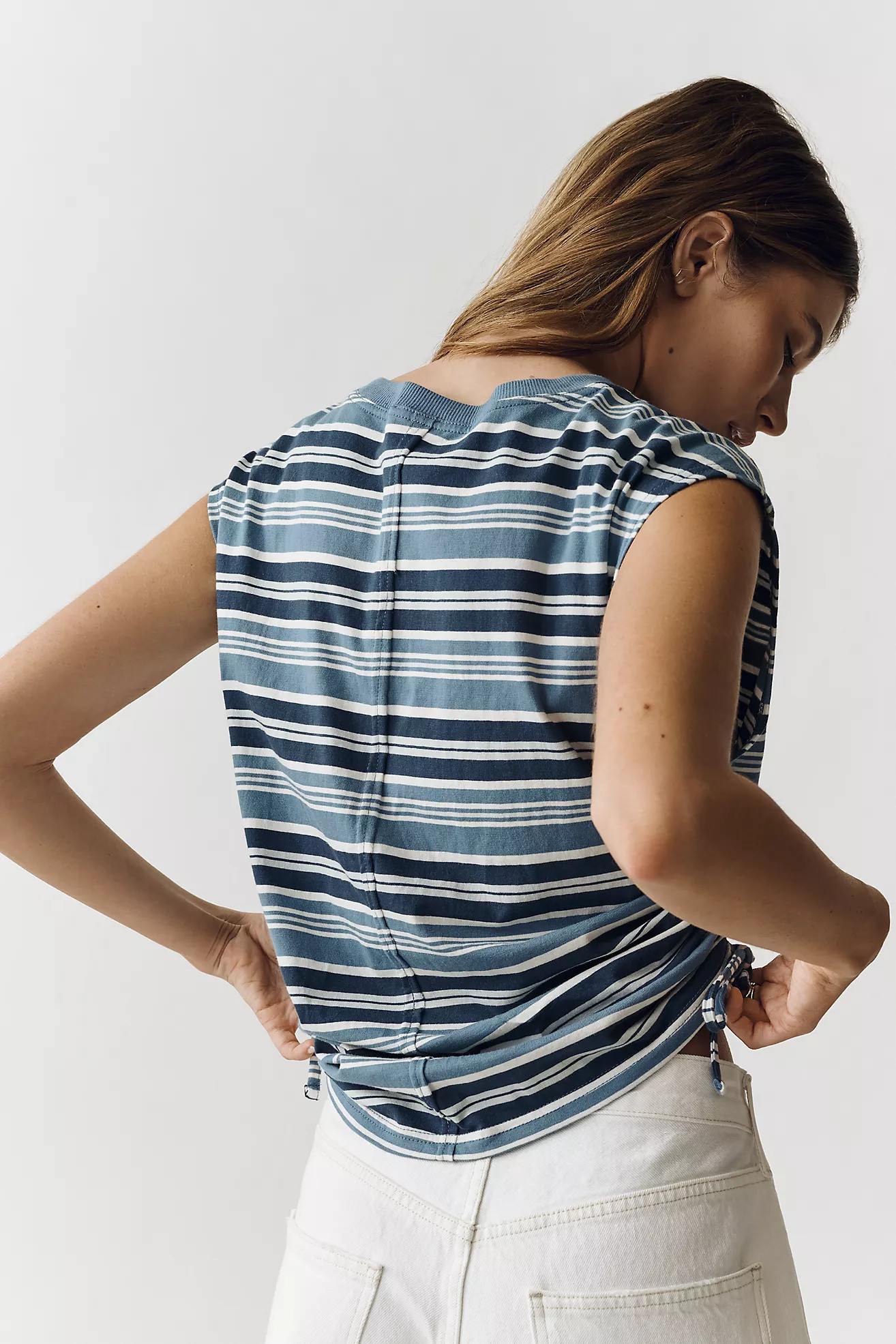 Pilcro Cotton Cinched Muscle Tee | Anthropologie (US)