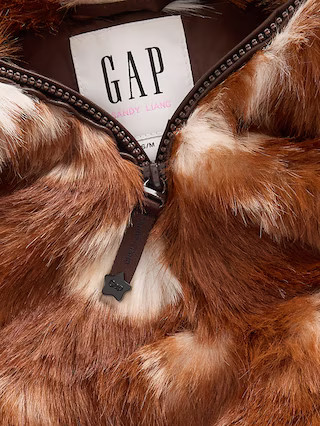 Gap × Sandy Liang Spotted Vegan Fur Half-Zip Pullover | Gap (US)
