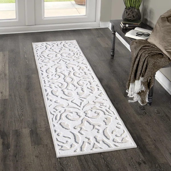 Damask Indoor / Outdoor Area Rug in Natural Driftwoodnatural Driftwood | Wayfair North America