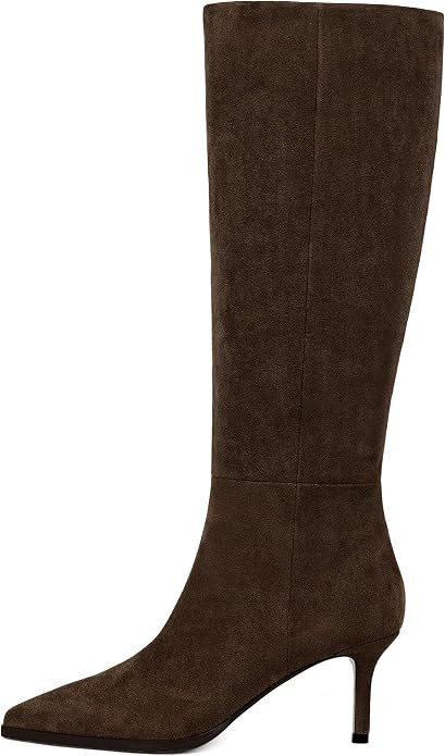 Knee High Boots for Women Pointed Toe Stiletto Heel Side Zipper | Amazon (US)