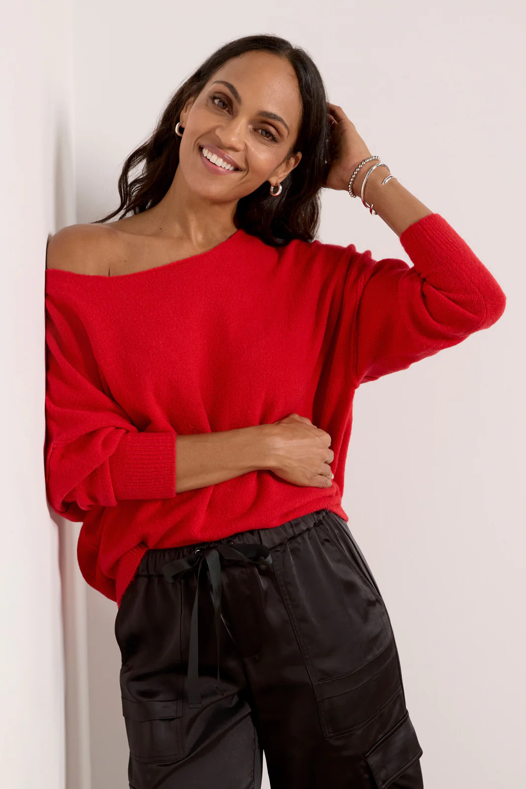Jessie Off Shoulder Pullover | Evereve