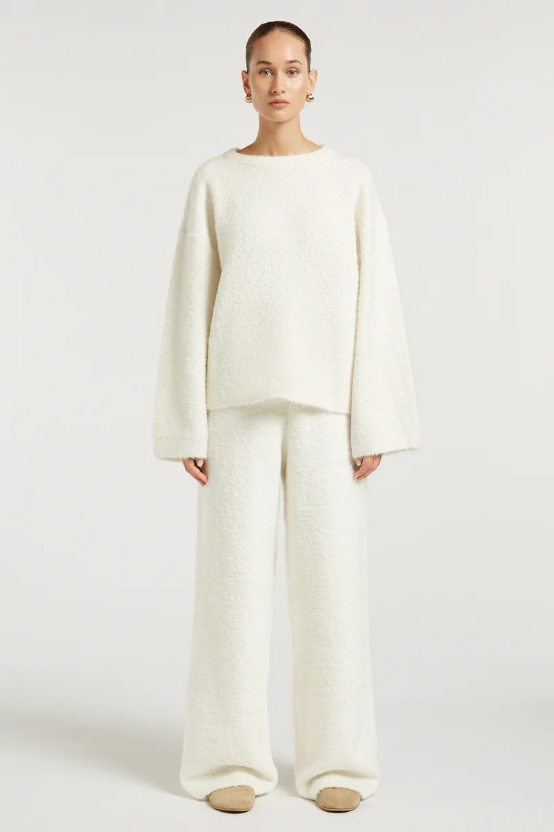 COCO Boucle Knit Sweater Cream | 4TH ARQ Sets | 4tharq 