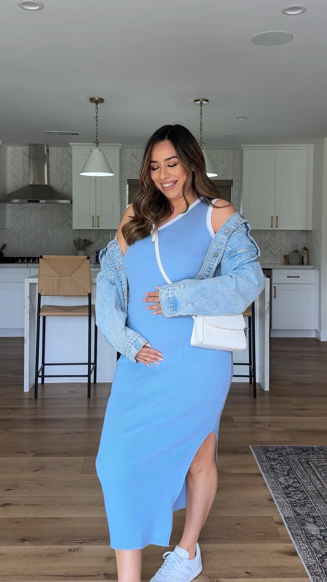 I need this dress in every color 👌🏼 I’m wearing a size large and it’s super stretchy! 

#LTKStyleTip #LTKMidsize #LTKBump