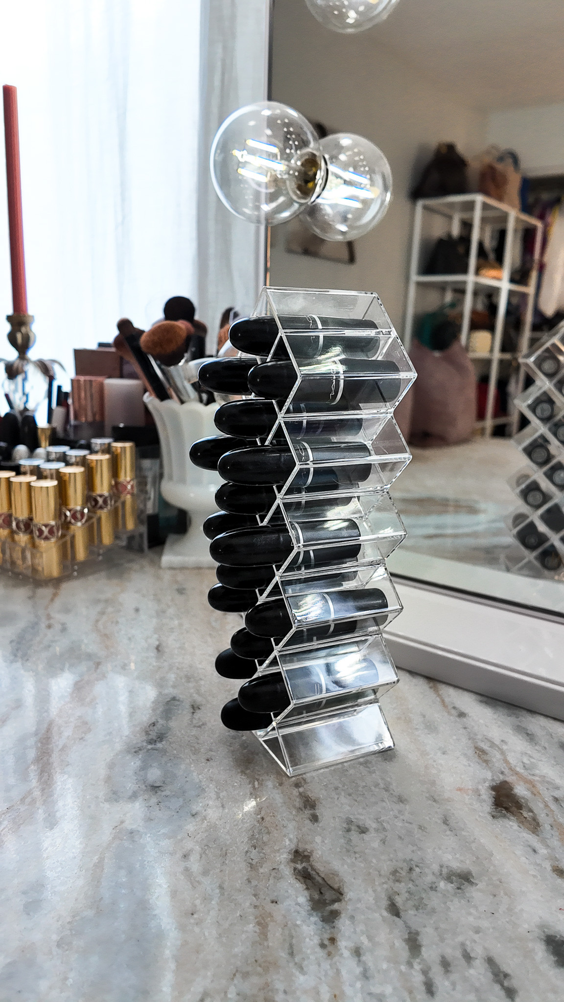 Say goodbye to rummaging through every tube to find your perfect shade! This lipstick holder makes it easy to access the shade on the bottom.de on the bottom. 

 #LTKGiftGuide #LTKOver40 #LTKBeauty