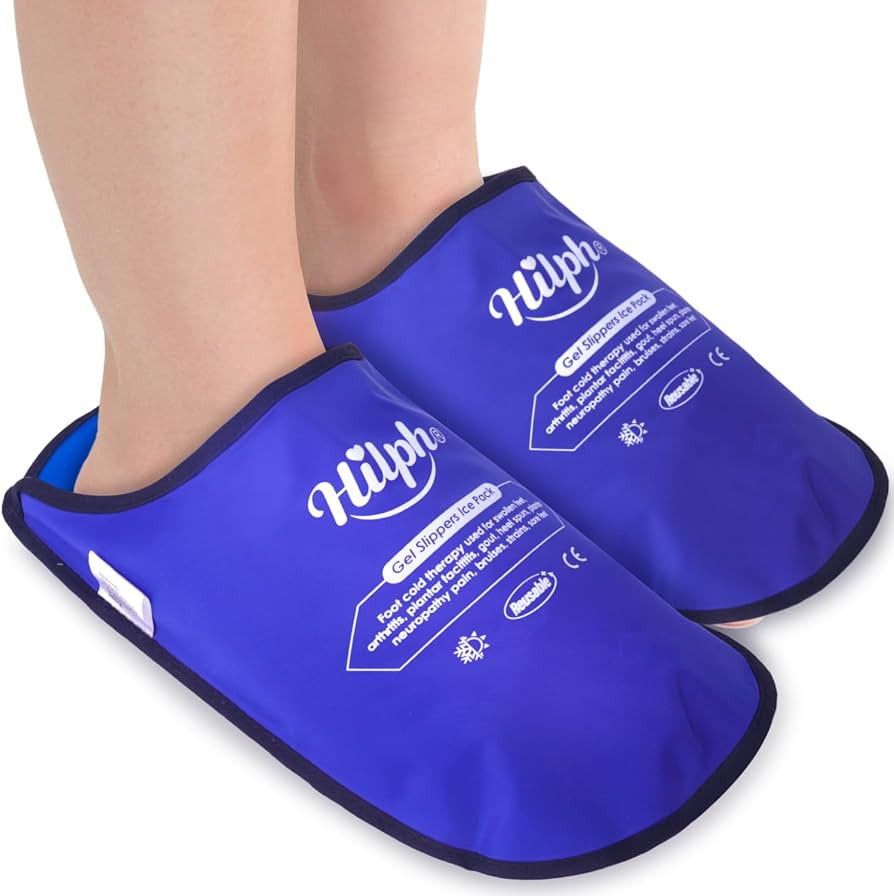 Hilph Foot Ice Pack Slippers for Plantar Fasciitis 1 Pair, Long Cooling | Amazon (UK)