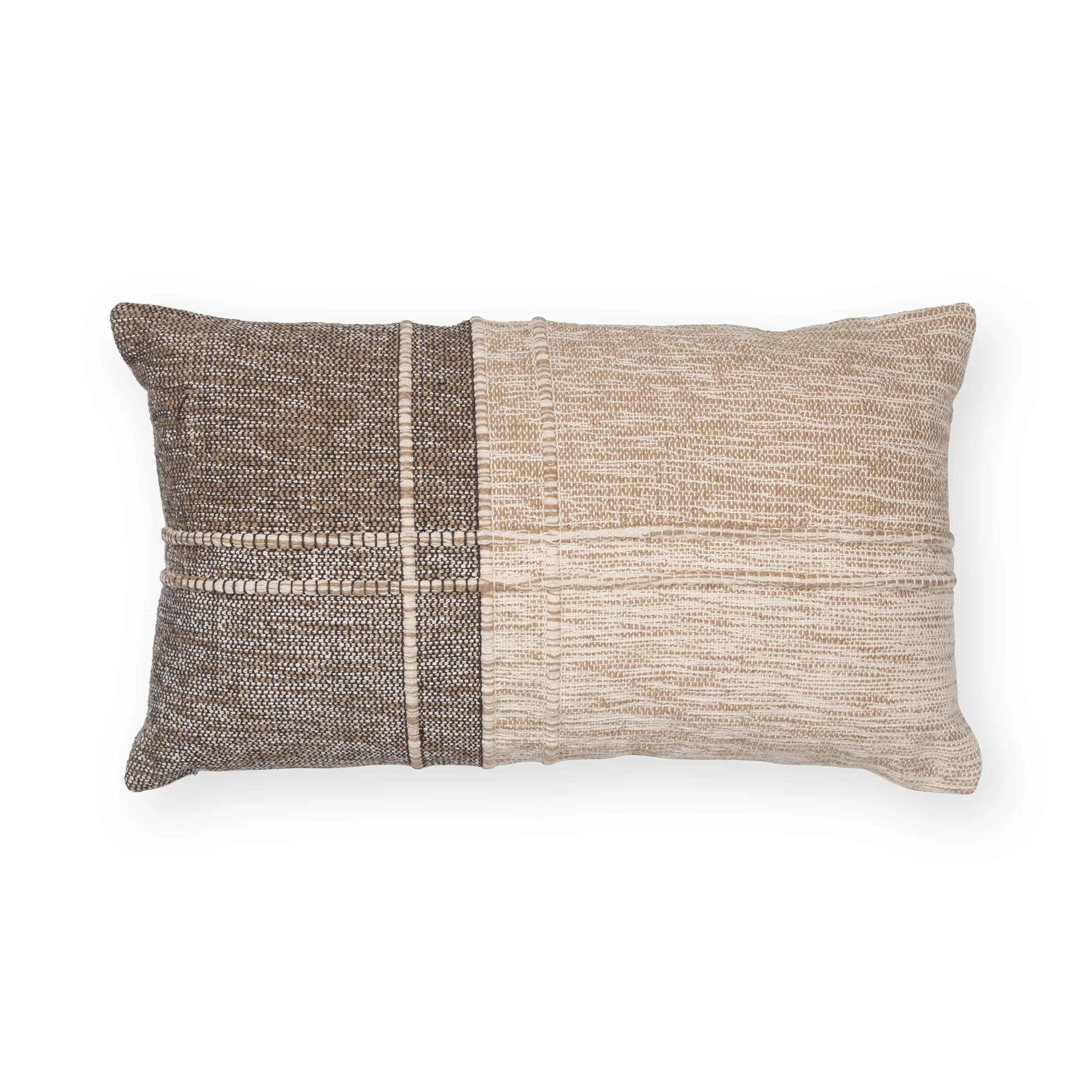 Better Homes & Gardens Patchwork Pillow, 14"x24" Lumbar, Neutral Colors | Walmart (US)